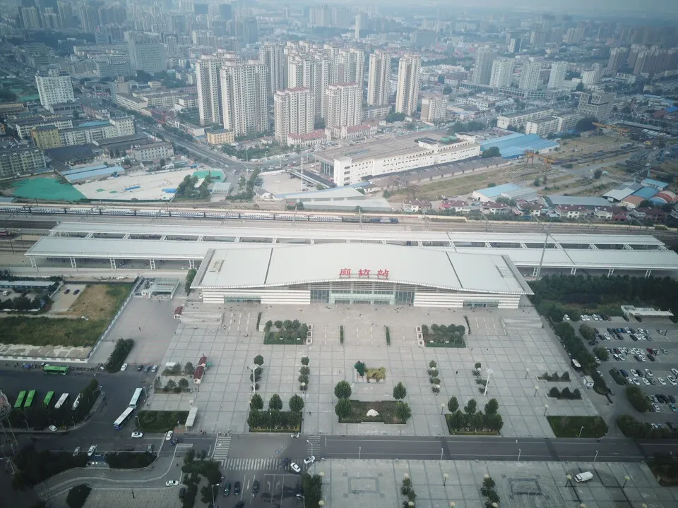 廊坊站及站前广场航拍